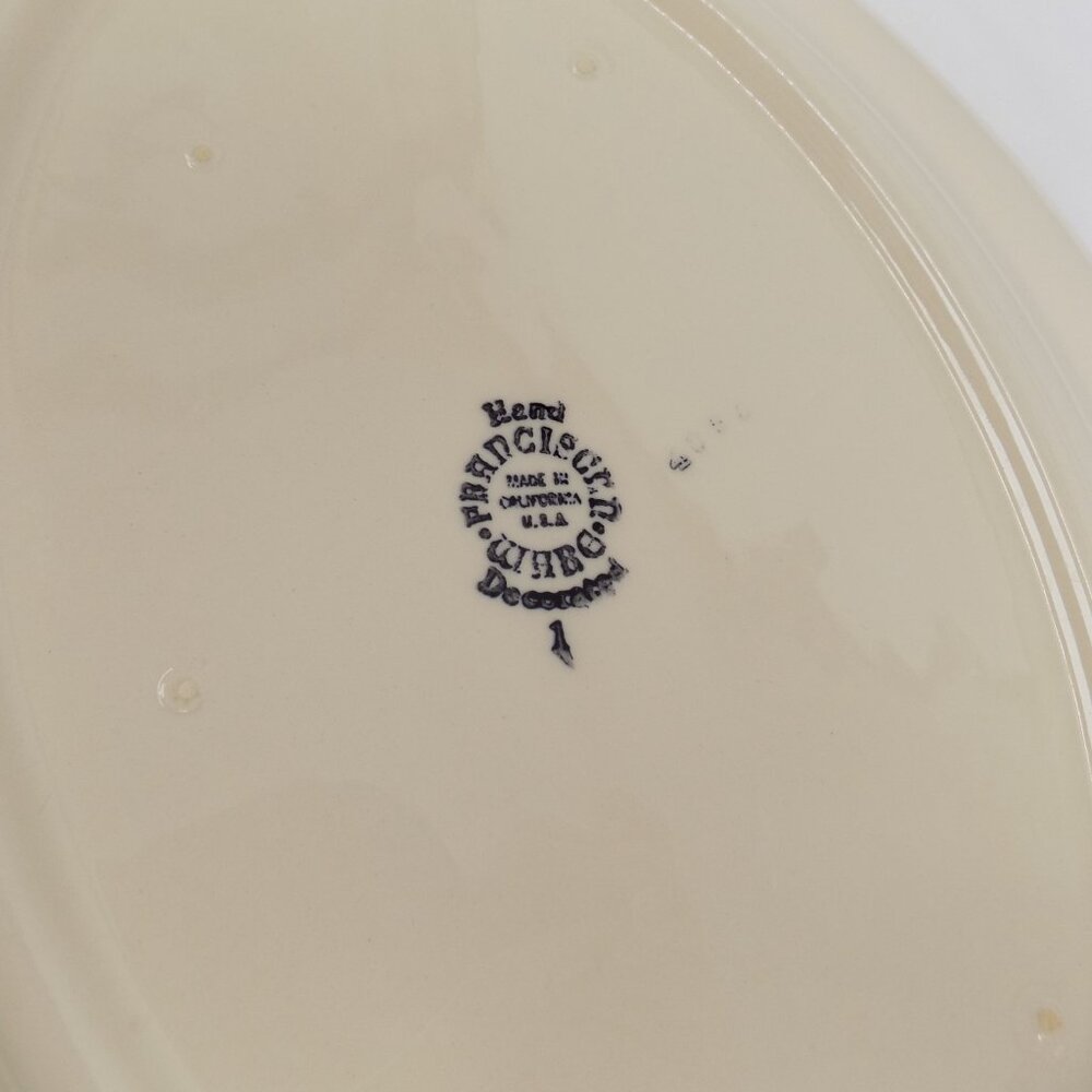 Franciscan Apple 14 1/4" long Oval Serving Platter Vintage 1940s California - Picture 7 of 7